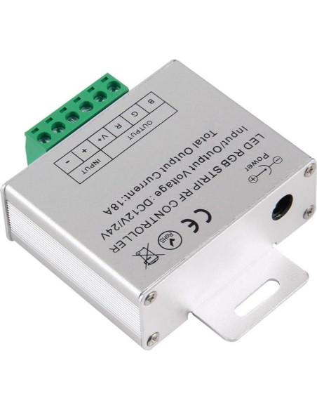 Controlador LED RGB 12V-24V 18A Minbow con Control Remoto
