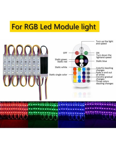 Controlador LED RGB 12V-24V 18A Minbow con Control Remoto