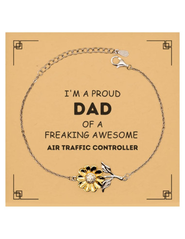 Pulsera de Girasol para Controlador de Tráfico Aéreo - Plata .925