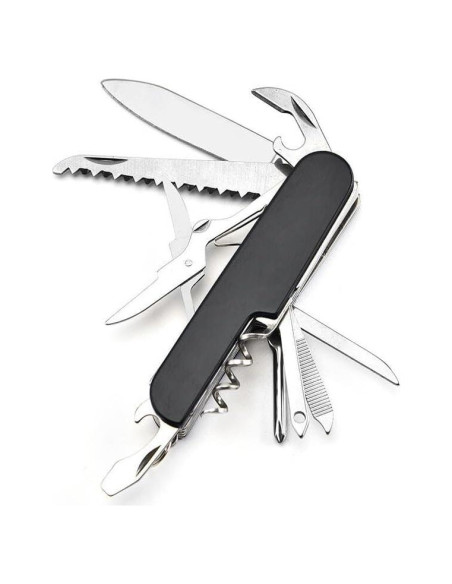 Cuchillo de bolsillo multifuncional Genérico 11 en 1 Negro
