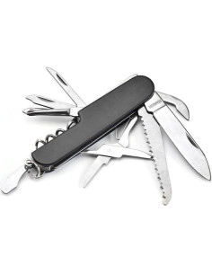 Cuchillo de bolsillo multifuncional Genérico 11 en 1 Negro 2