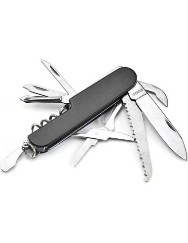 Cuchillo de bolsillo multifuncional Genérico 11 en 1 Negro