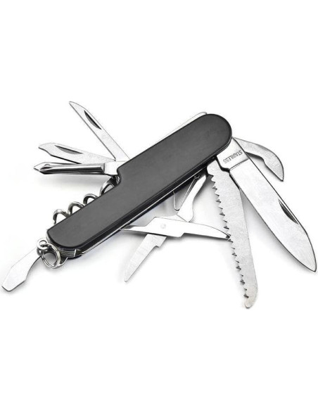 Cuchillo de bolsillo multifuncional Genérico 11 en 1 Negro