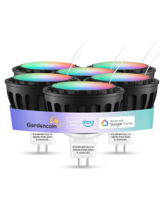 Bombilla LED MR16 Gardencoin 6W RGBW GU5.3 Control WiFi 6 Pzas