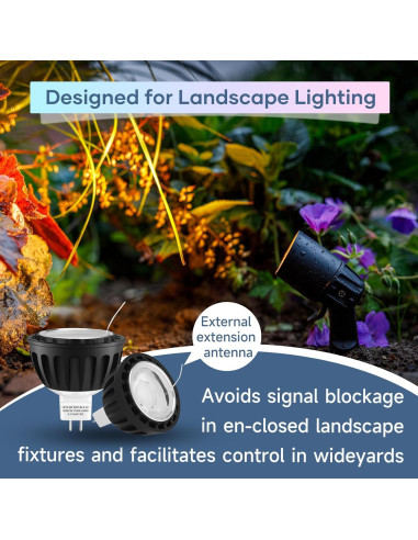 Bombilla LED MR16 Gardencoin 6W RGBW GU5.3 Control WiFi 6 Pzas