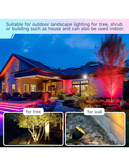 Bombilla LED MR16 Gardencoin 6W RGBW GU5.3 Control WiFi 6 Pzas