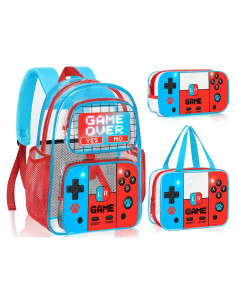 Mochila Transparente SHPMXUPW 3PCS para Niños y Niñas Gamer