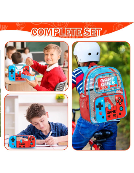 Mochila Transparente SHPMXUPW 3PCS para Niños y Niñas Gamer