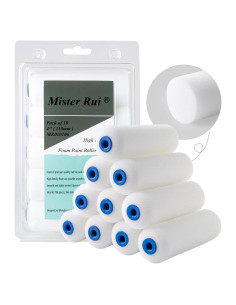Rodillo de Pintura de Espuma Mister Rui 10 Pcs 4" Alta Densidad