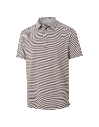 Camisa Polo de Golf para Hombres Blue Clover - Manga Corta Rayas