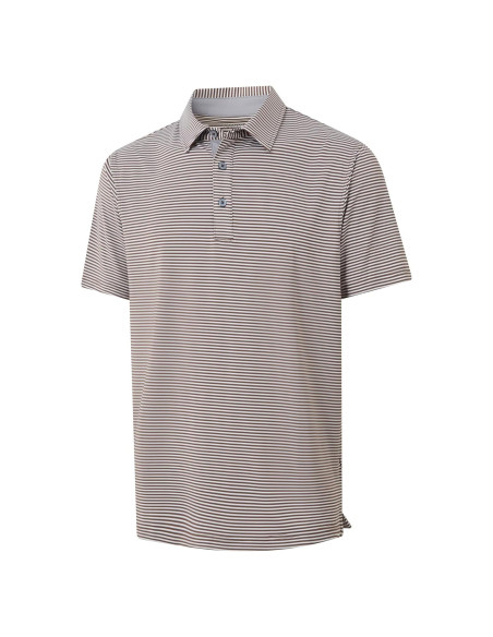 Camisa Polo de Golf para Hombres Blue Clover - Manga Corta Rayas