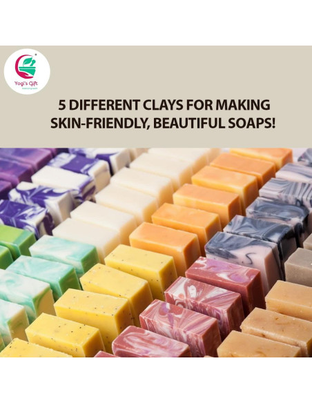 Paquete de 5 Arcillas para Jabones y Máscaras Yogi's Gift - 8oz