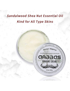 Crema de Afeitar Anbbas 150g Piel Sensible Sándalo Karité 2