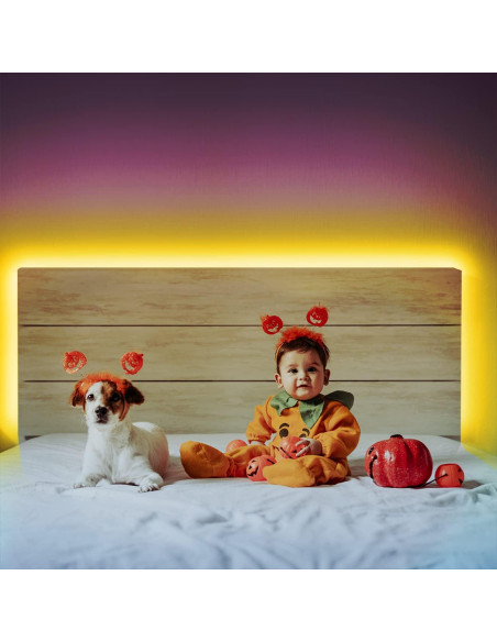 Luces LED PHOPOLLO 6.1m RGB con control remoto y 20 colores