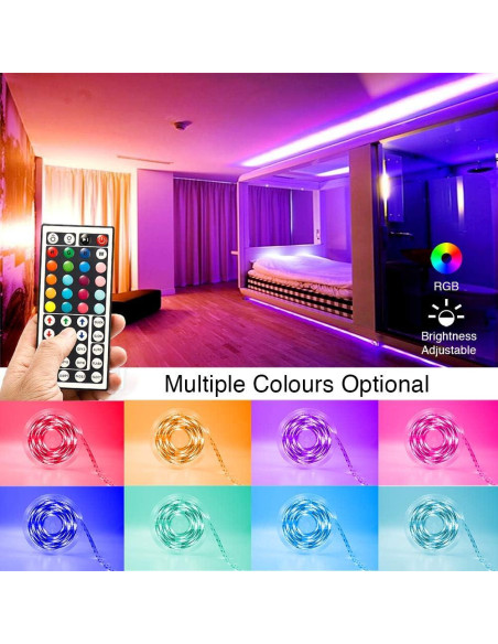 Luces LED PHOPOLLO 6.1m RGB con control remoto y 20 colores