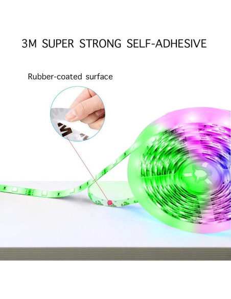 Luces LED PHOPOLLO 6.1m RGB con control remoto y 20 colores