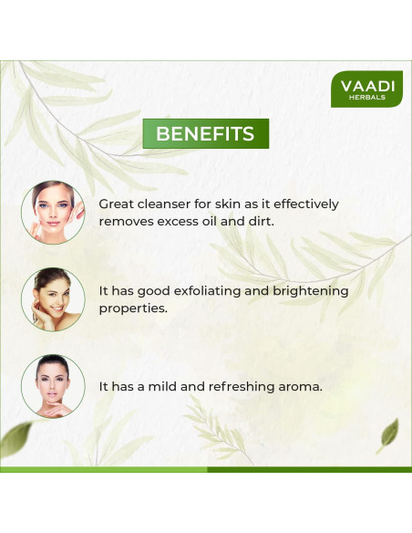 Jabón Refrescante de Limón y Albahaca Vaadi Herbals 75g x 6