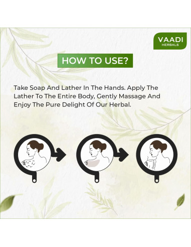 Jabón Refrescante de Limón y Albahaca Vaadi Herbals 75g x 6