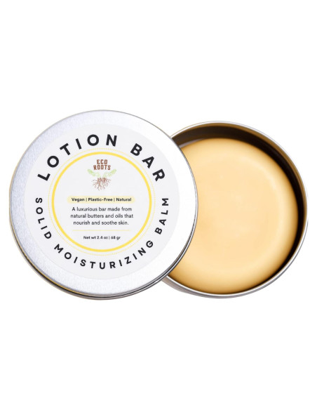 Barra de Loción Vegana EcoRoots 68g - Hidratante Natural Sólido