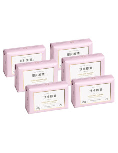 Set de 6 Jabones de Marsella Fer  Cheval 125g Hojas de Higo