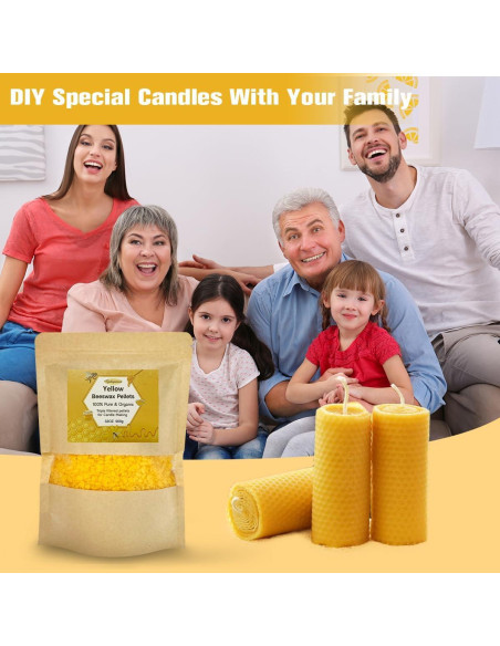 Pellets de Cera de Abeja Orgánica Aubinkenny 907g para DIY