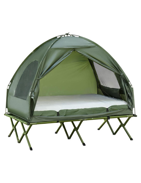 Cama de Camping Plegable Outsunny para 2 Personas con Carpa