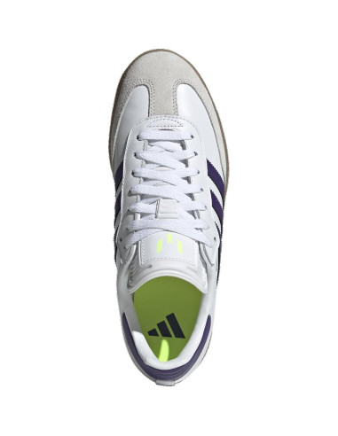 Zapatos de fútbol adidas Samba Messi Hombre Talla 8 Blanco/Púrpura