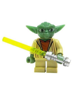 Minifigura LEGO Star Wars Yoda con Sable de Luz