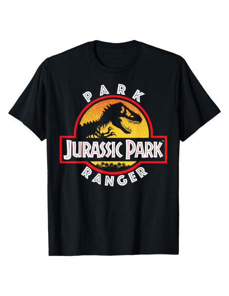 Camiseta gráfica Jurassic Park para hombres - Negro - Ajuste clásico