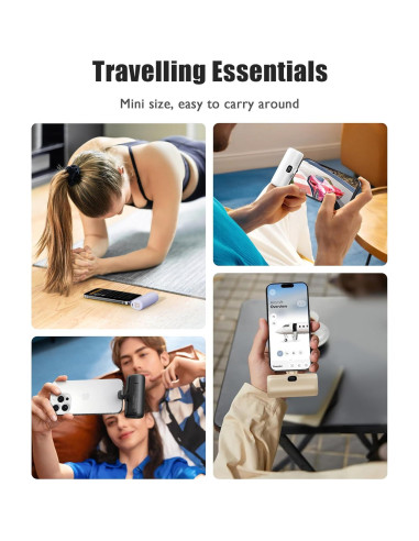 Cargador Portátil QECVEC Mini 5000mAh 20W para iPhone