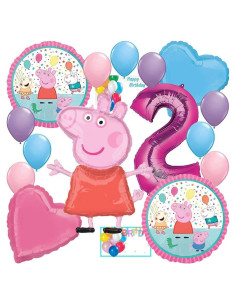 Globos de Foil Peppa Pig Anagram para Cumpleaños 2 años