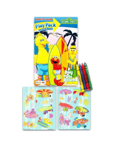 Conjunto de Libros para Colorear Sesame Street - 2 Libros + Stickers