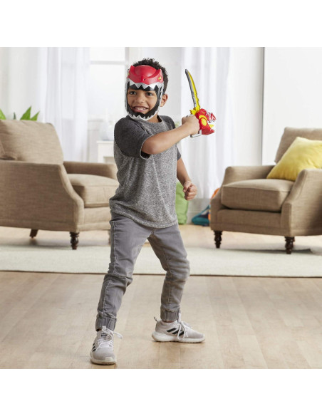 Máscara de Juego Ranger Rojo Power Rangers + Espada Zord