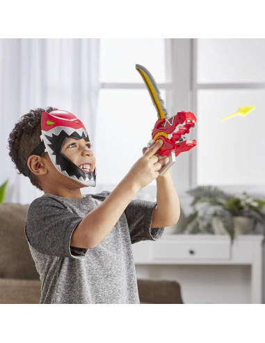 Máscara de Juego Ranger Rojo Power Rangers + Espada Zord