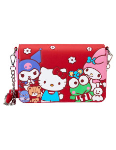 Bolso Cruzado Color Block Loungefly Hello Kitty 24x6x16cm