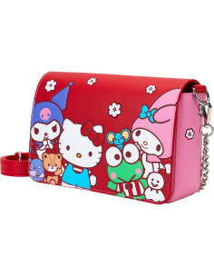 Bolso Cruzado Color Block Loungefly Hello Kitty 24x6x16cm 2