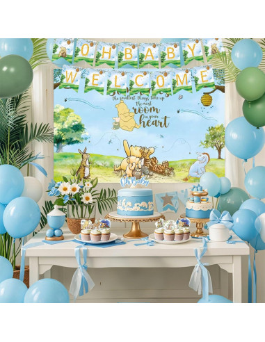Kit de Decoraciones Baby Shower Winnie Pooh 159 Piezas
