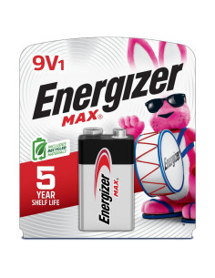 Batería Alcalina Energizer MAX 9V - 1 Paquete - Duradera
