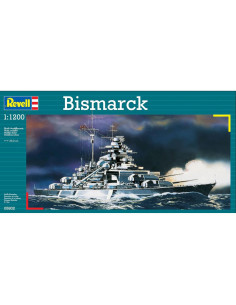 KIT de Modelo de Plástico Bismarck Revell 1:700 Detallado 2