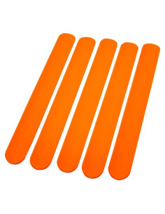Brazaletes de Silicona Naranja BRANDWINLITE - 5 Piezas 215x25mm
