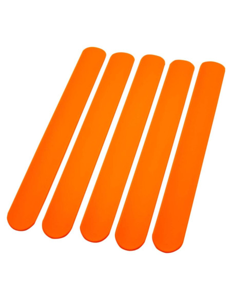 Brazaletes de Silicona Naranja BRANDWINLITE - 5 Piezas 215x25mm