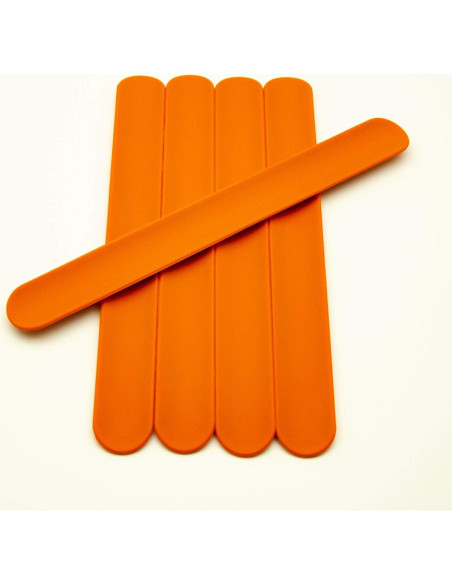 Brazaletes de Silicona Naranja BRANDWINLITE - 5 Piezas 215x25mm