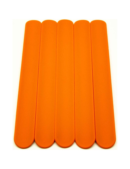 Brazaletes de Silicona Naranja BRANDWINLITE - 5 Piezas 215x25mm