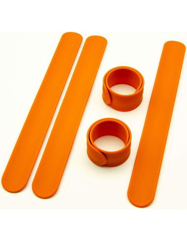 Brazaletes de Silicona Naranja BRANDWINLITE - 5 Piezas 215x25mm