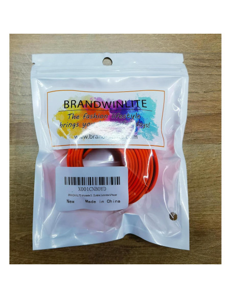 Brazaletes de Silicona Naranja BRANDWINLITE - 5 Piezas 215x25mm