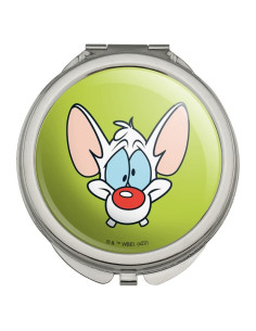 Espejo Compacto de Maquillaje Pinky y el Cerebro 5.7cm