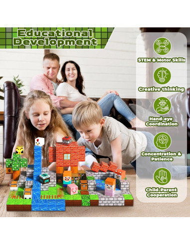 200PCS Bloques Magnéticos del Bosque Goody King - Juguete Educativo STEM