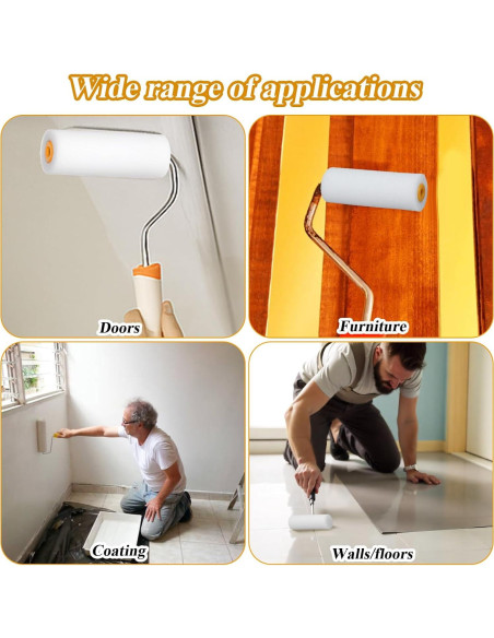 120 Rodillos de Pintura de Espuma 10x3.5cm Telooco