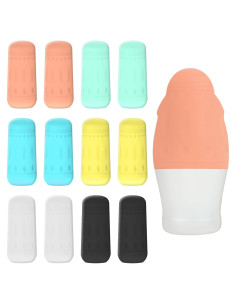 12 Fundas de Silicona para Botellas de Viaje - 6 Colores