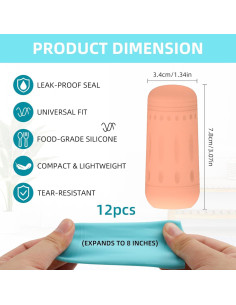 12 Fundas de Silicona para Botellas de Viaje - 6 Colores 2